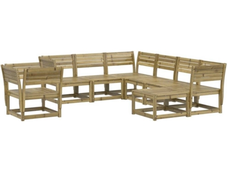 Conjunto 8 de muebles de jardín VIDAXL madera de pino impregnada