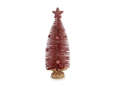 Árbol de Navidad Com Estrela Cor de Rosa 13 X 41 X 13 cm