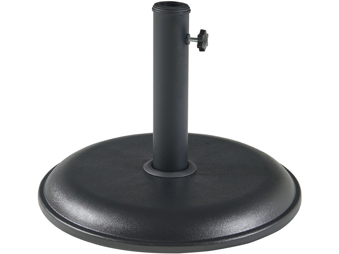 Soporte de sombrilla Bionaz redondo hormigón 45x5cm - Negro CASA.PRO