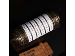 Caja de regalo con forma de cilindro del Código Da Vinci y cerradura alfabética