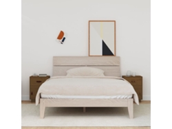 Mesitas de Noche LOVELY HOME Mesinha 2 Pcs 40X34X55 Cm Pinho Maciço Castanho Mel