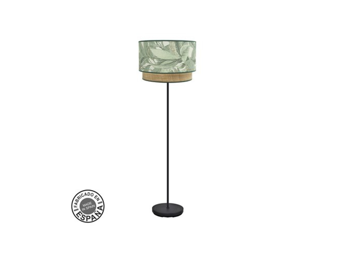 Pie De Salón 1xe27 Negro Verde Natural 170x40x40cm Congo
