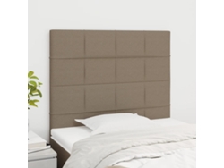 Pack 2 Uds Cabeceroscabecero De Camapanel De Cabecera De Tela Gris Taupe 90x5x78/88 Cm