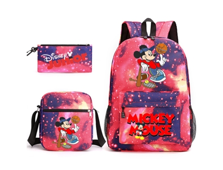KOHREE Conjunto de tres piezas de mochila escolar para estudiantes de Mickey Mouse
