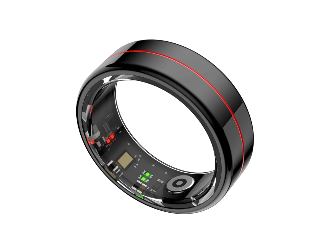 Anillo inteligente (negro, talla 10), monitorización de la salud, compatible con iPhone/Android/Xiaomi