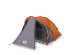 Tienda de campaña iglú para 2 personas impermeable VIDAXL gris naranja