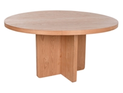 Mesa Redonda Comedor Roble Mdf Veneer 152x152x76cm
