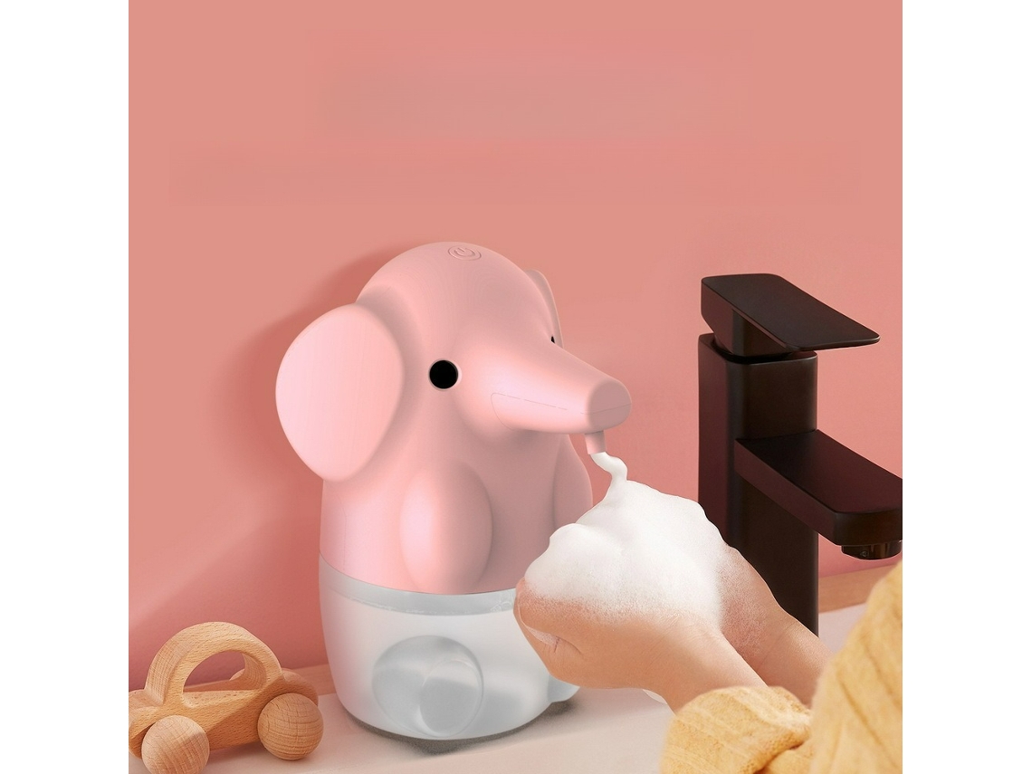 (rosa) Dispensador Automático De Desinfectante De Manos En Espuma, Dispensador De Jabón Para Platos Recargable
