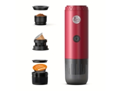 Cafetera expreso eléctrica portátil Eifson, 3 en 1 para café molido, cápsulas NS y DG (roja)