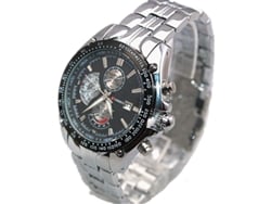 Elegante Reloj De Cuarzo Para Hombre De Acero Inoxidable