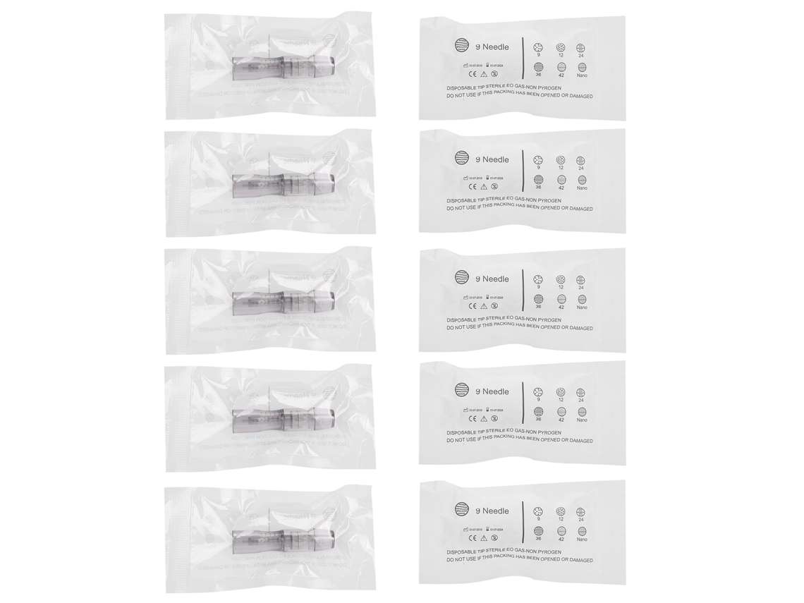 10 Agujas Para Microblading, Accesorio De Microaguja Para Máquina Eléctrica De Rejuvenecimiento De La Piel, 9 Pines.
