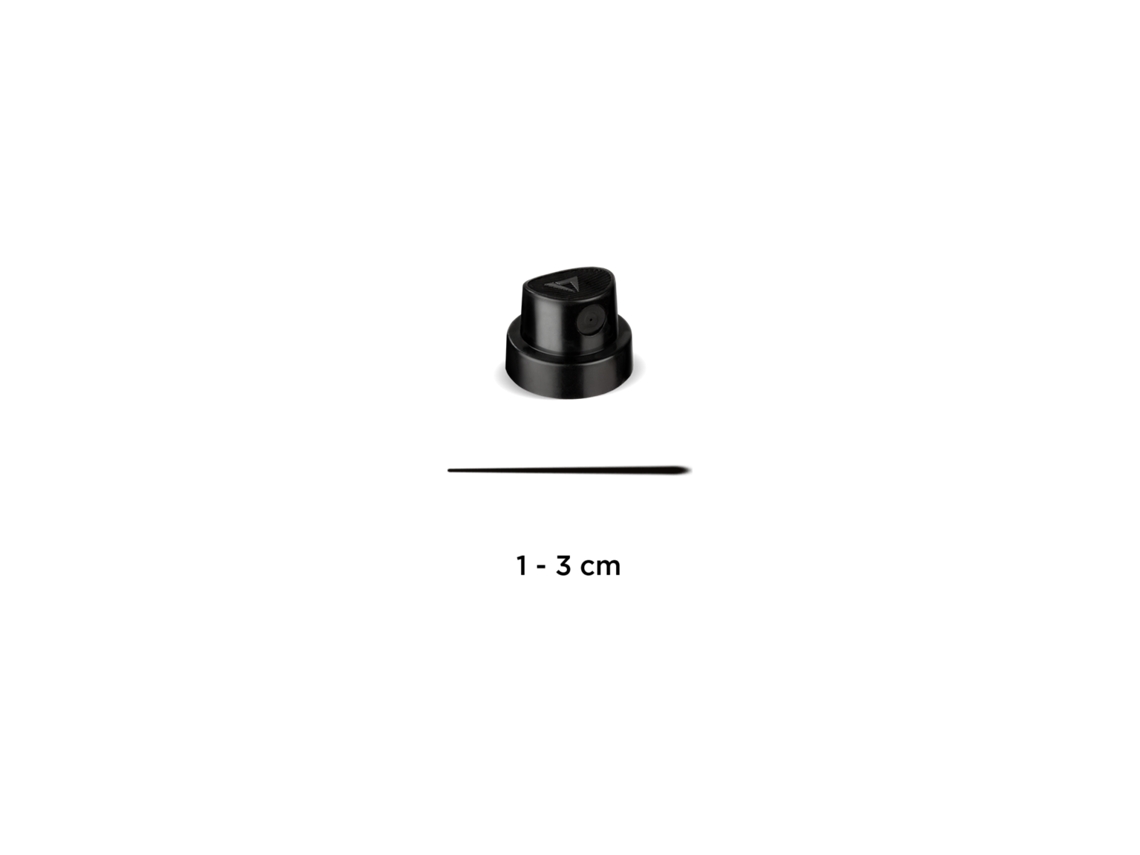 Boquilla recta muy fina, baja presión, 1-3 cm