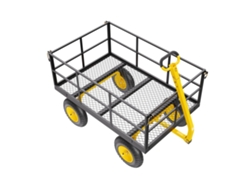 Carrito de jardín de acero Succebuy, capacidad de 627 kg, resistente, con neumáticos de 33 cm