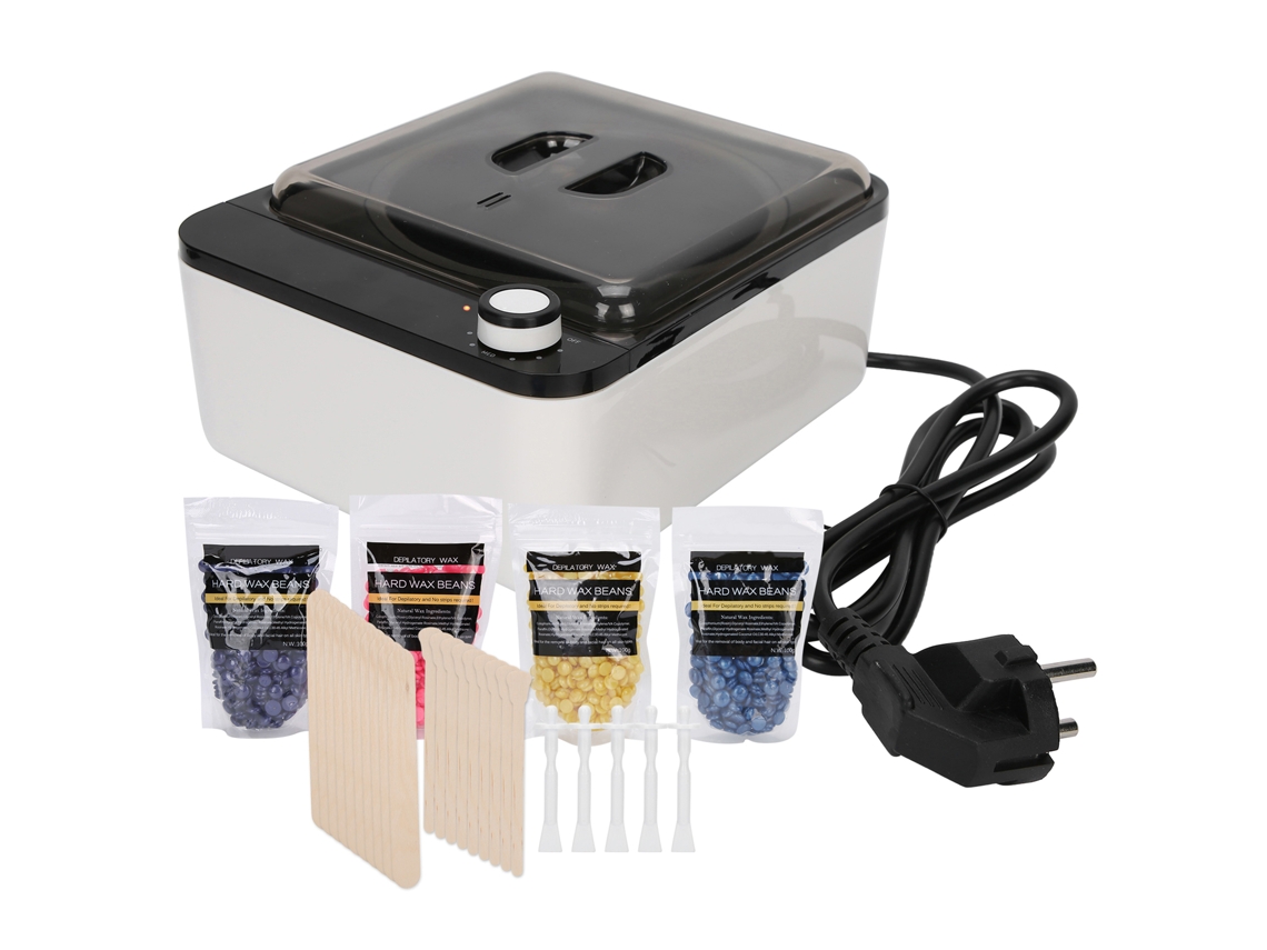 Kit De Depilación Con Máquina De Calentar Cera 8 Piezas Cera Sólida Para Hombres Y Mujeres Plug Eu 220v