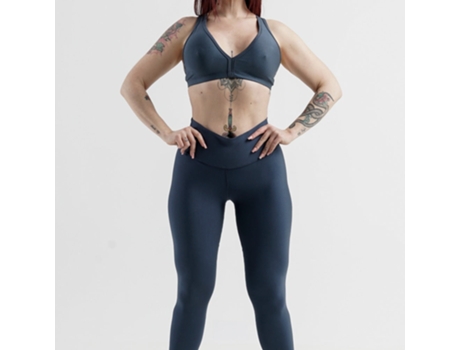 Conjunto Legging y Top para Mujer FORZA FITNESS Fire Azul para Fitness (Talla Unica)