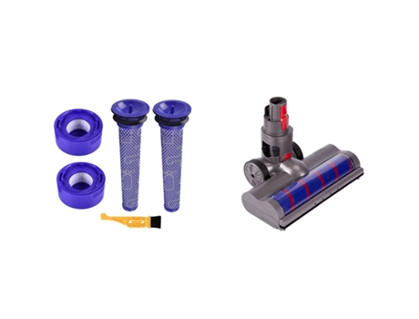 Ad-Filter para Dyson V7 V8 Absolute inalámbrico y absoluto esponjoso cabezal de rodillo suave cabezal de suelo eléctrico de liberación rápida