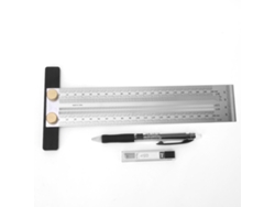 Regla De Marcado En T De Acero Inoxidable De 200 Mm Con Lápiz Automático Para Carpintería.