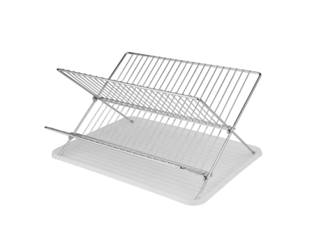 Escurreplatos Plegable Acero Inoxidable con Bandeja - 43 x 32 x 22 cm TIENDA EURASIA