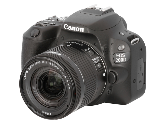 Kit Cámara Réflex CANON EOS 200D+EF-S18-55 IS STM (24.2 MP - ISO: 100 a 25600 - Sensor: APS-C)