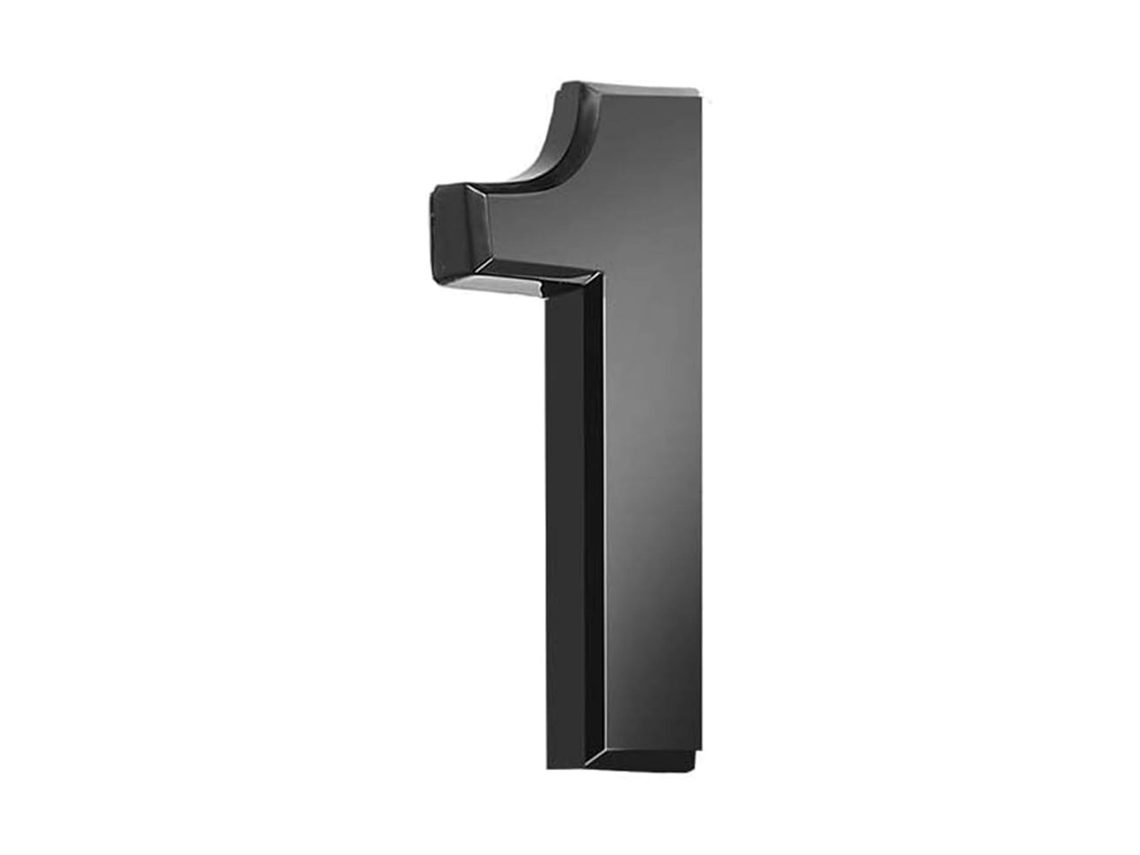 Pegatinas 3D para buzones (0-9), 7,6 cm, aptas para puertas, casas, apartamentos y oficinas (negras).