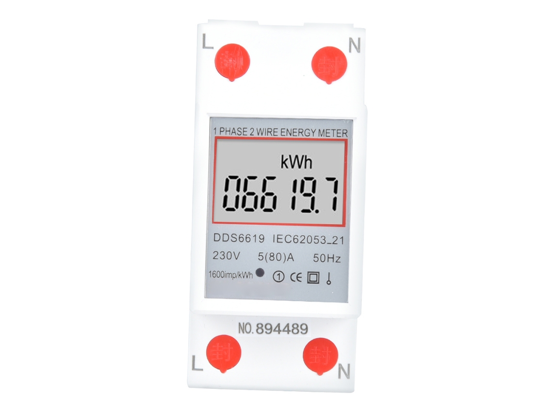 Medidor De Electricidad Multifuncional Monofásico Dds6619-007 2p 230v