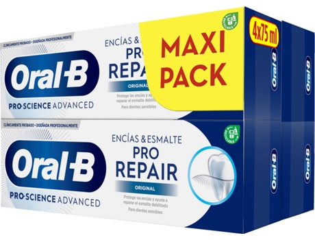 Pack Pasta de Dentes ORAL B Gengivas & Esmalte Pro-Repair Original (4 x 75 ml)
