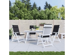 Cojines De Silla Con Respaldo Alto 4 Uds Tela Oxford Negro