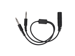 Adaptador de auriculares de aviación, de un solo conector a dos conectores, para helicópteros. Hengjian
