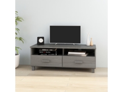 Mueble de Armario Tv Hamar 106X40X40 Cm Pino Macizo Gris-Claro