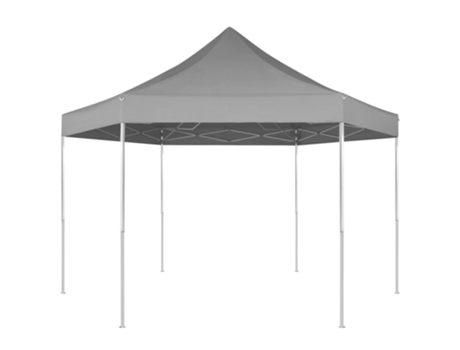 MAISON EXCLUSIVE Carpa hexagonal desplegable azul oscuro 3,6x3,1 m