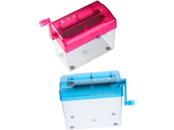 Trituradora De Documentos Manual Portátil, 2 Piezas, Rosa Y Azul, Mini Trituradora De Papel A6 Sin