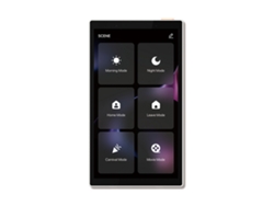 Panel inteligente de 5 pulgadas con control domótico mediante pantalla táctil.