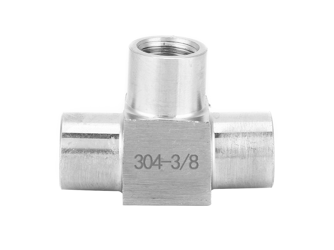 Conector De Tubería De 3 Vías Con Rosca Hembra Bspp Acero Inoxidable 3/8 Pulg Fitting Conector