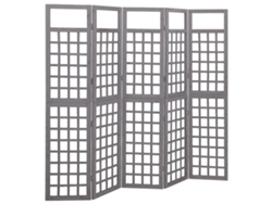 Biombo VIDAXL Gris Madera