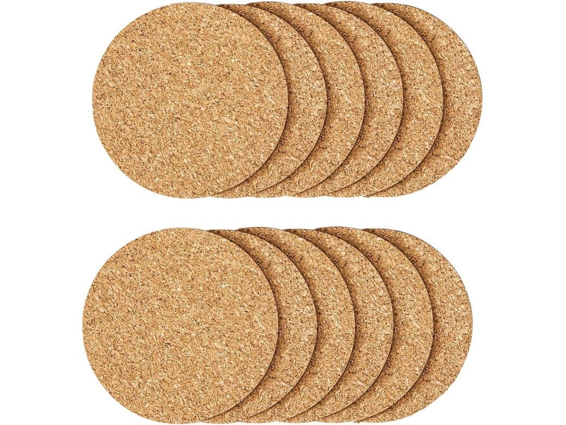 12 Agarraderas De Corcho Blanco Absorbentes, Resistentes Al Calor Y Reutilizables Para Manualidades, Regalo Cálido