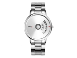 Reloj Deportivo Hombre Nary Impermeable Compass De Acero Con Esfera Blanca