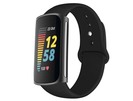 Correa Silicona Líquida para Preto Fitbit by Google Charge 5