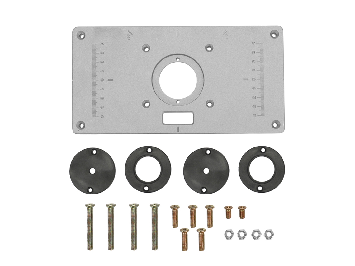 Mesa De Fresado Multifuncional De Aleación De Aluminio Para Carpintería Con Placa De Inserción 235x120x8mm