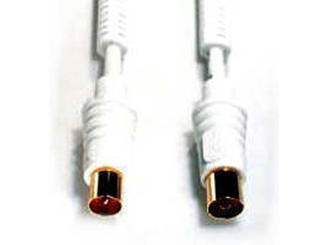 Cable de Antena E+P (Coaxial - 2.5 m - Blanco)
