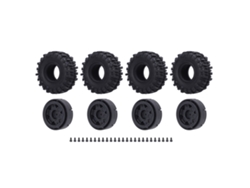 4 Neumáticos Para Ruedas Rc Con Buje De Plástico, Mejor Agarre, Ligeros Y Duraderos Para Axial Scx24 1/24