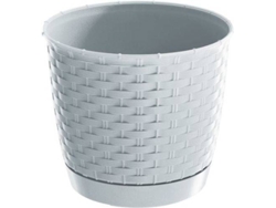 Maceta PROSPERPLAST Ratolla Round (Blanco - 19 x 19 x 16.5 cm)