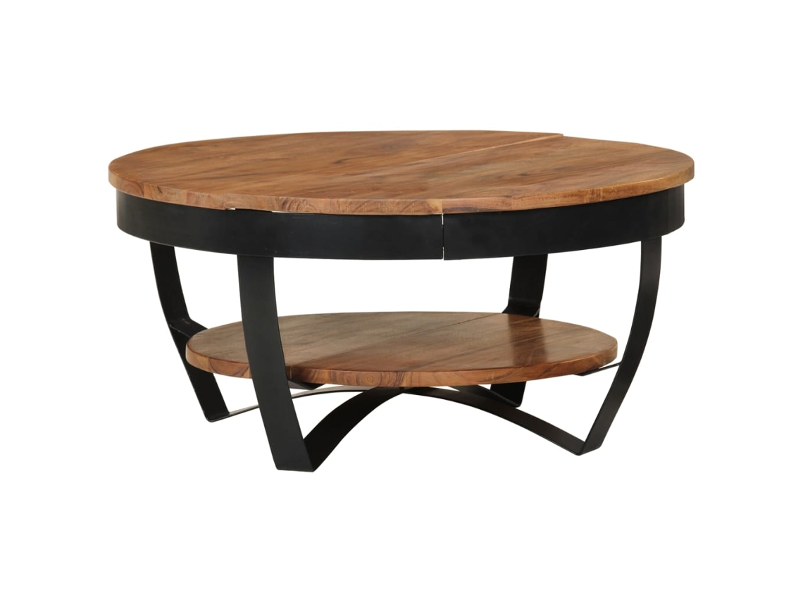 Mesa de Centro de Apoyo 65X65X32 Cm Madera de Acacia Maciza