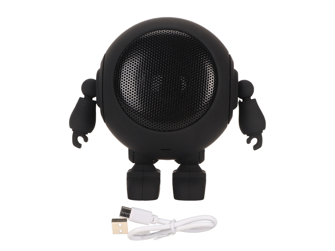 Altavoz Bluetooth Portátil Robot Mini 5.0 De 1000 Mah Con Micrófono, Batería De Larga Duración, Color Negro.