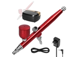 Kit De Compresor De Aire Profesional Con Aerógrafos De 18 Psi Y 3 Velocidades, Para Pintura, Modelismo, Maquillaje Y Decoración.