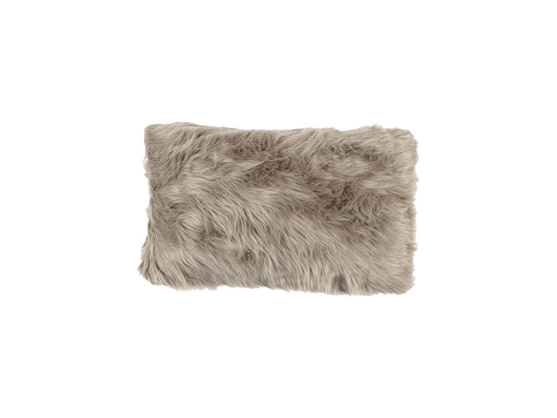 Cuscino Arredo 30x50 Fazzini In Pelliccia Ecologica E Velluto Torrone