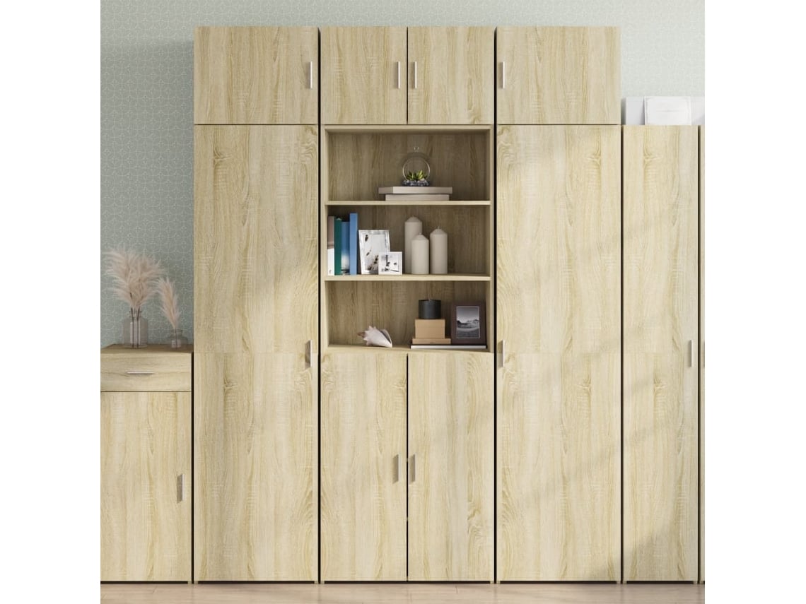 Armario De Madera De Ingeniería Roble Sonoma 70x42,5x225 Cm
