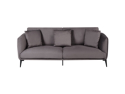 Sofá Beliani Bodum 3 Plazas Terciopelo Crema 193x80x80