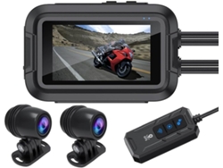 Cámara Dvr Doble Para Motocicleta, Resistente Al Agua, 1080p, Wifi, Gps, Para Salpicadero (delantera Y Trasera).