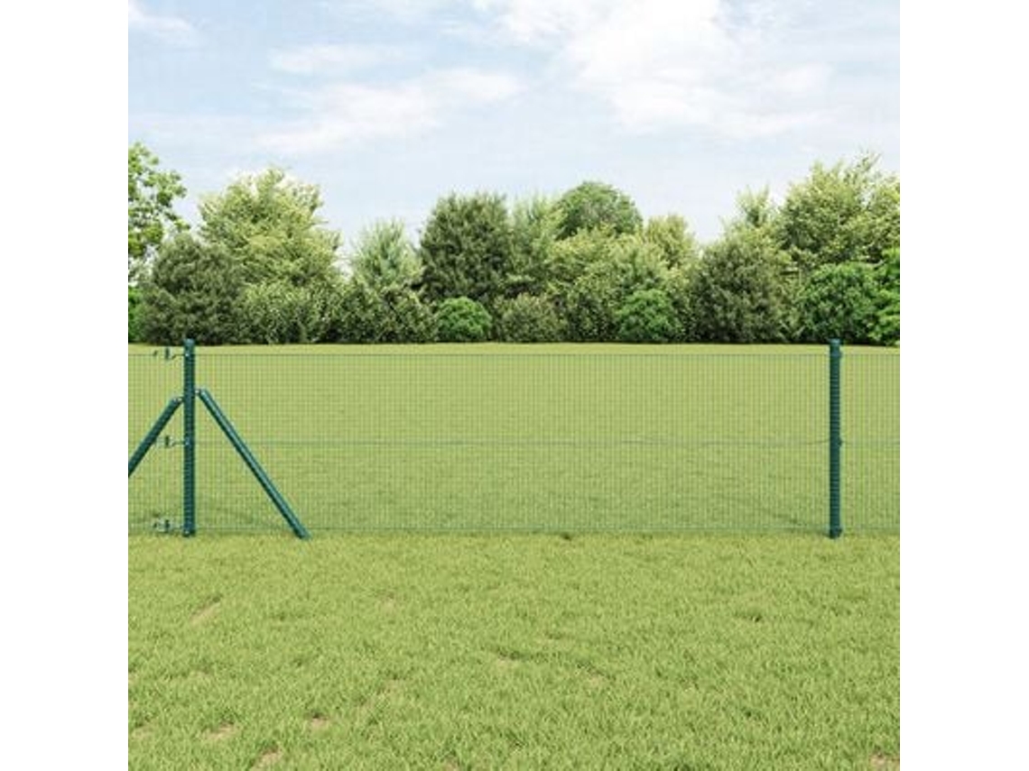 Cerca de alambre soldado verde de 0,4 x 10 m, acero Wsd621282, Lovely Home