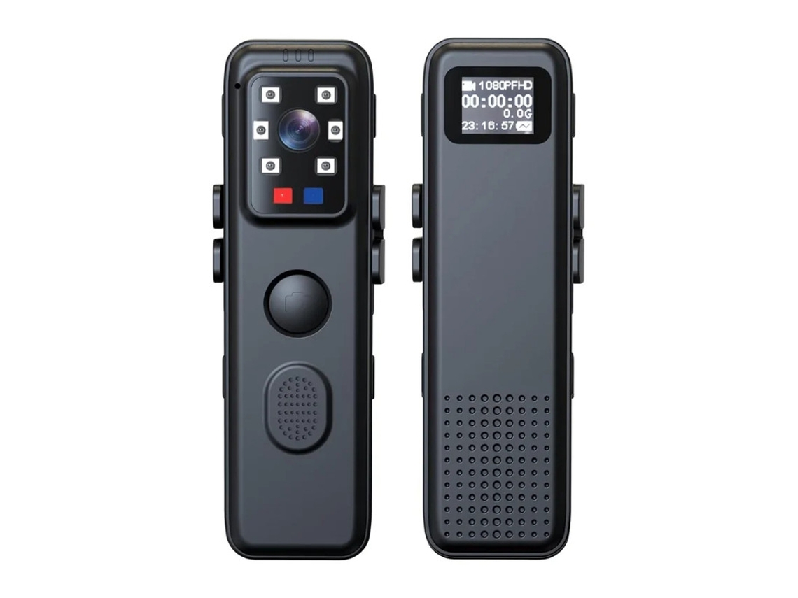 Cámara corporal de 1080p con audio y video. Mini cámara corporal con visión nocturna infrarroja para reuniones de ciclismo. Tarjeta S Yizhood.